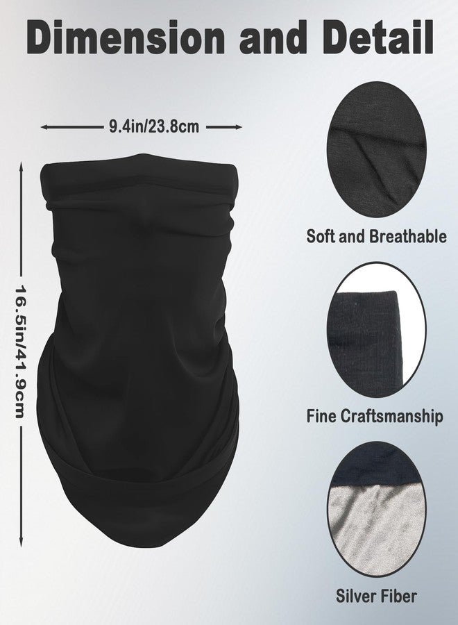 MAOOHON Faraday Gaiter Shielding Scarf Shields 5G WiFi Bluetooth with Silver Fabric Protective Scarf Faraday Hood Protects Brain Face Neck Black - Image 2